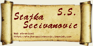 Stajka Sečivanović vizit kartica